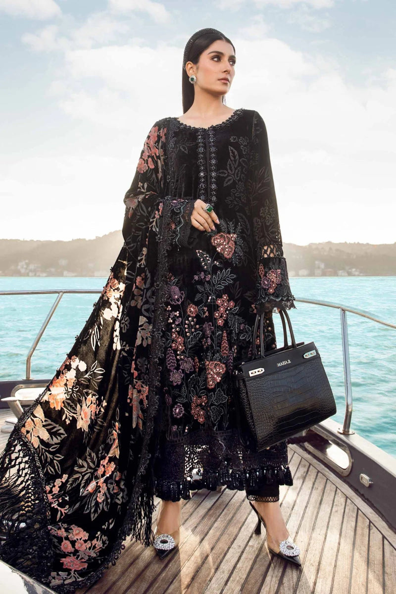 Maria B Luxury Palachi Velvet Pakistani Suit MAR141 - Designer dhaage