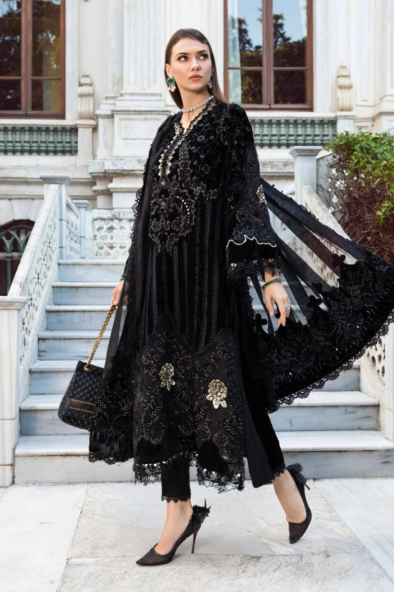 Maria B Luxury Velvet Pakistani Suit MAR143 - Designer dhaage