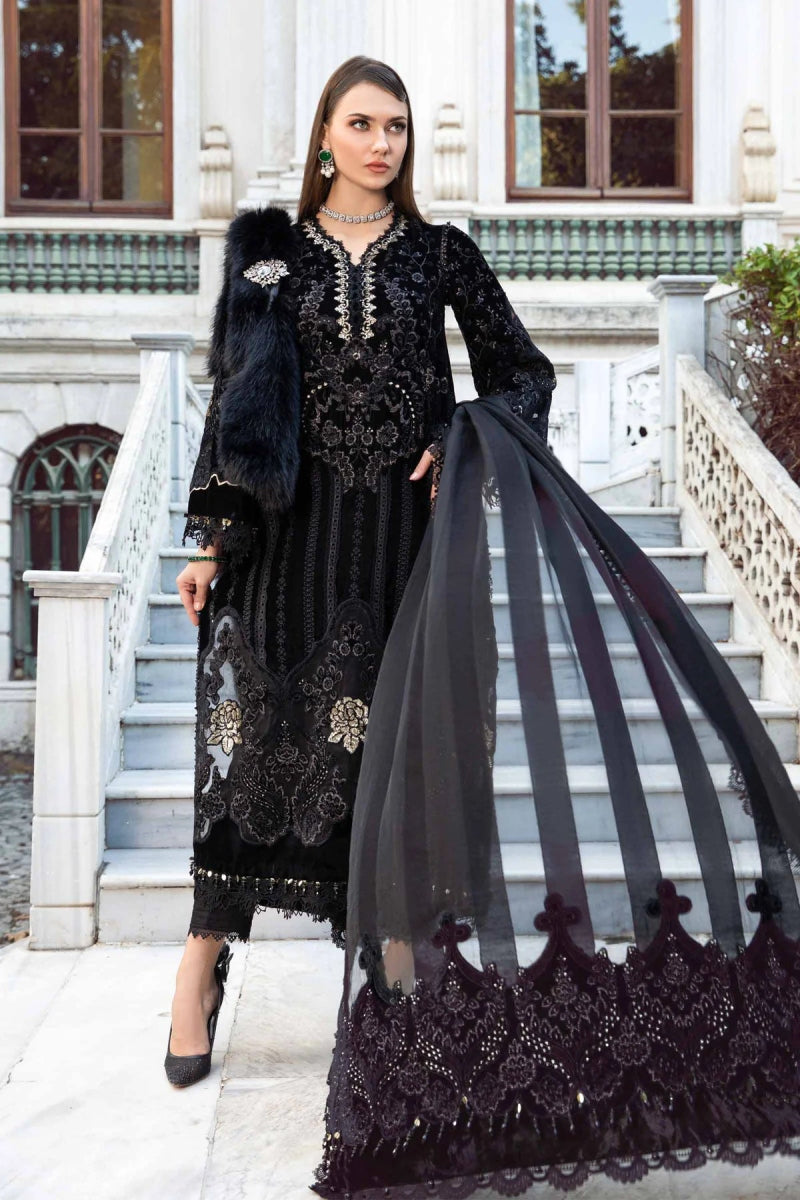 Maria B Luxury Velvet Pakistani Suit MAR143 - Designer dhaage