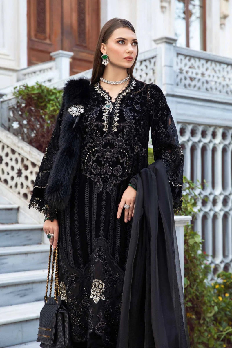 Maria B Luxury Velvet Pakistani Suit MAR143 - Designer dhaage