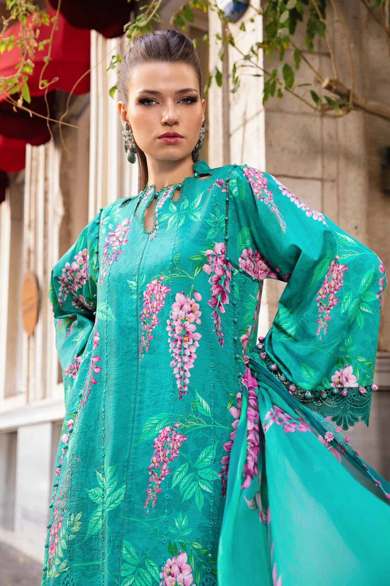 Maria B M Prints Cambric 3 Piece Suit 1A MAR145 - Designer dhaage