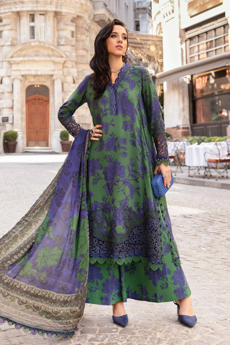 Maria B M Prints Cambric 3 Piece Suit 9B MAR149 - Designer dhaage