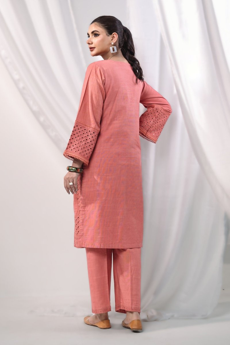 Mihrimah Embroidered Winter Khaddar Solids 2 Piece Suit MIH82 - Designer dhaage