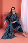 Mihrimah Luxury Velvet 3 Piece Suit Blue MIH95 - Designer dhaage