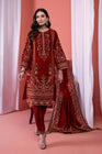 Mihrimah Luxury Velvet Wedding Wear Rust MIH86 - Designer dhaage