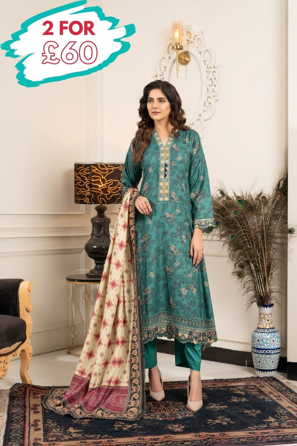 Munira Dhanak 3 Piece A Line Dress MUN617 - Designer dhaage