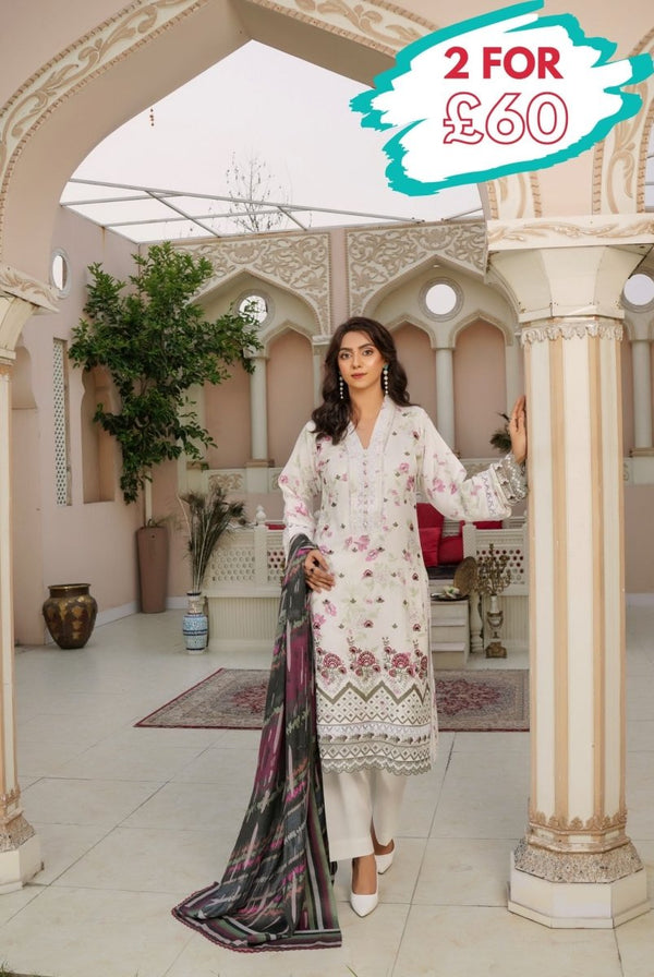 Munira Dhanak 3 Piece Pakistani Suit MUN583 - Designer dhaage