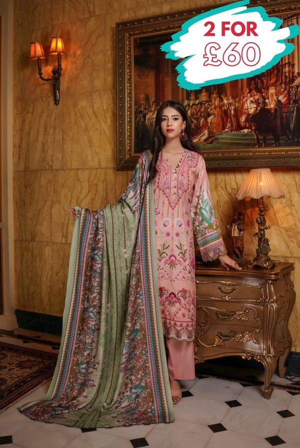 Munira Dhanak 3 Piece Pakistani Suit MUN588 - Designer dhaage