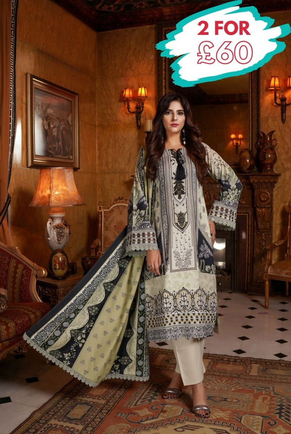 Munira Dhanak 3 Piece Pakistani Suit MUN589 - Designer dhaage