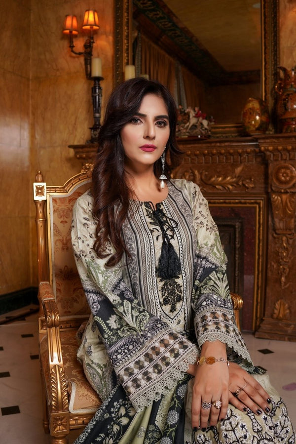 Munira Dhanak 3 Piece Pakistani Suit MUN589 - Designer dhaage