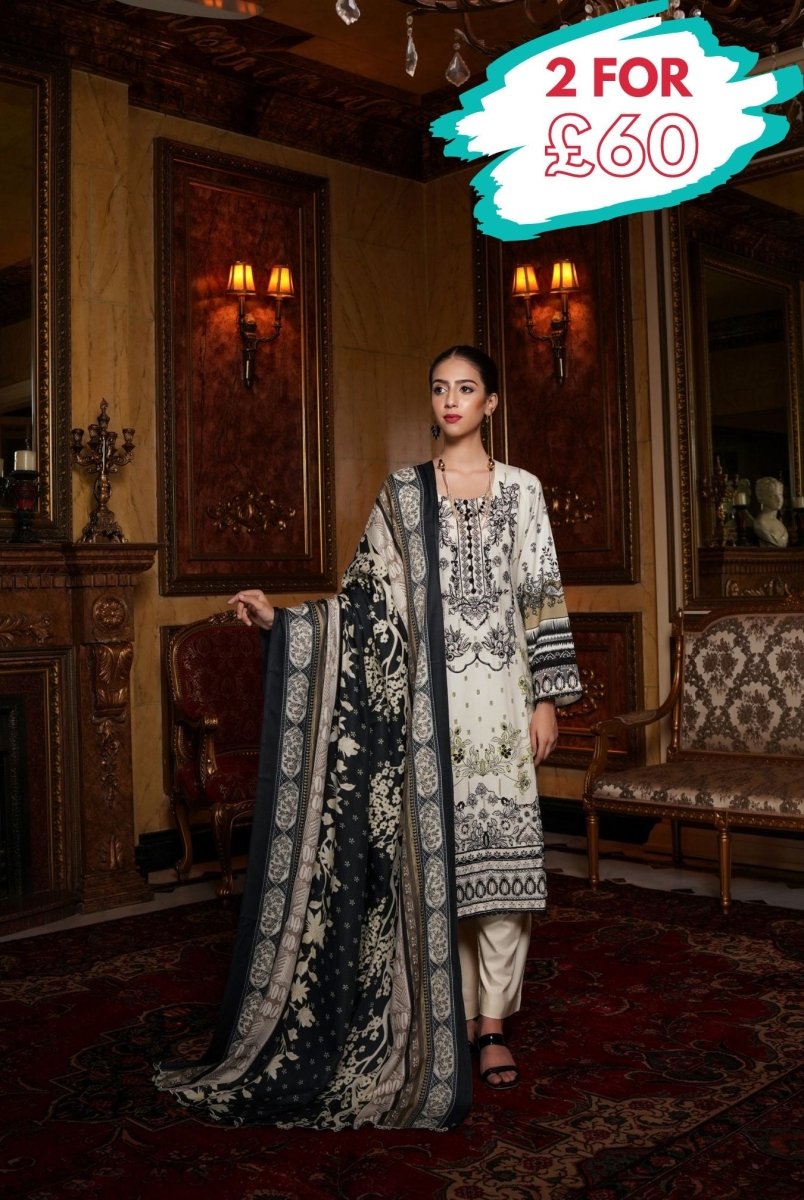 Munira Dhanak 3 Piece Pakistani Suit MUN591 - Designer dhaage