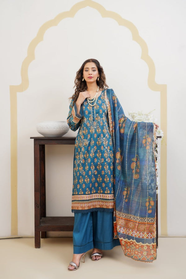 Munira Lawn 3 Piece Pakistani Suit MUN575 - Designer dhaage