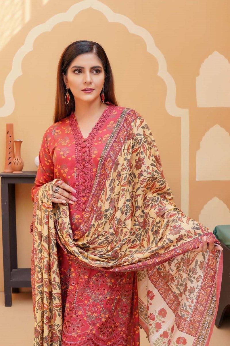 Munira Linen 3 Piece Pakistani Suit MUN594 - Designer dhaage