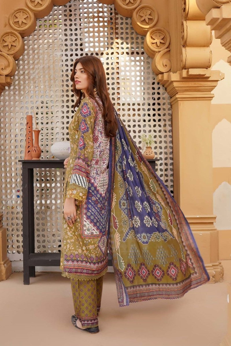 Munira Linen 3 Piece Pakistani Suit MUN599 - Designer dhaage