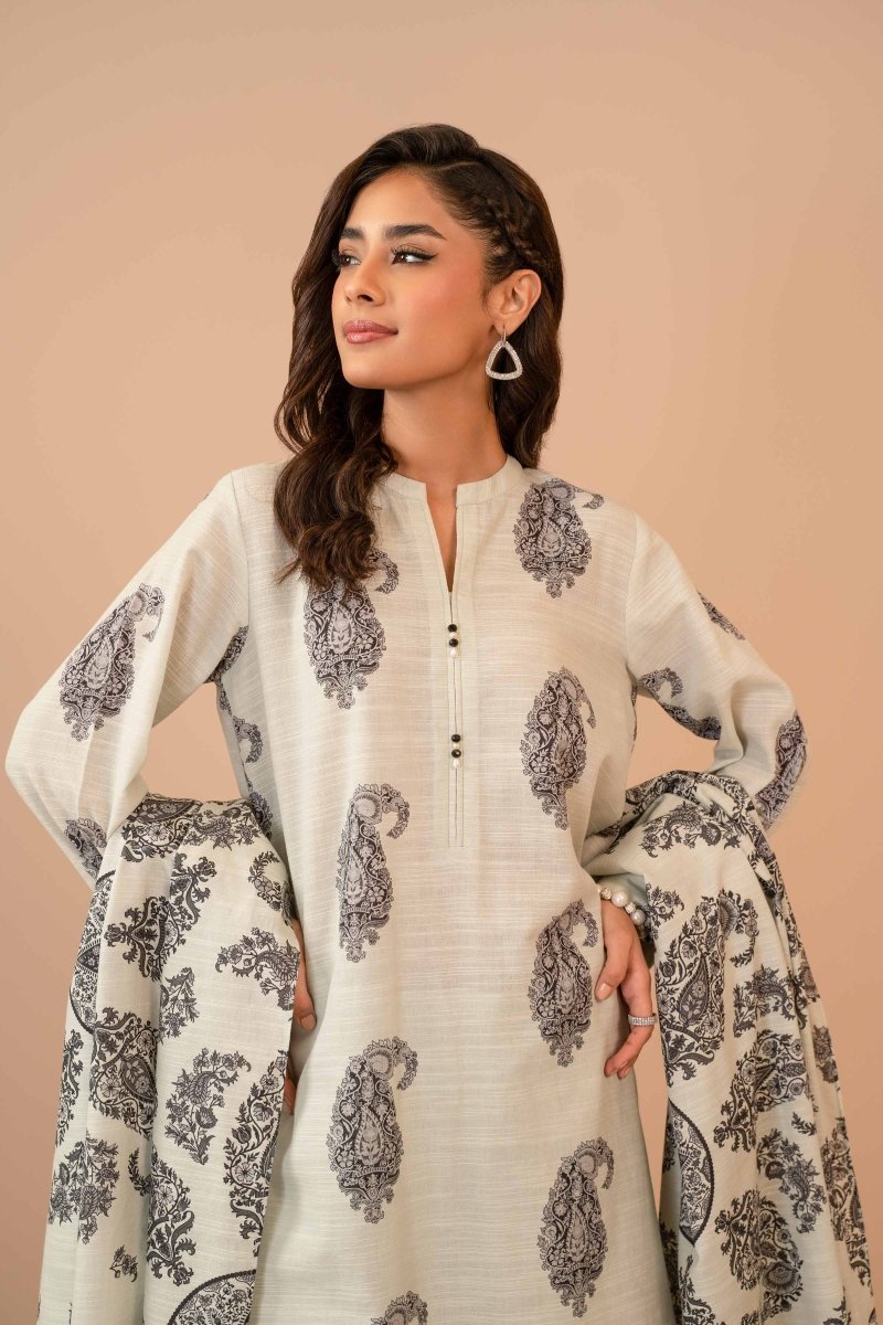 Nishat Khaddar 3 Piece Suit NIS01 - Designer dhaage