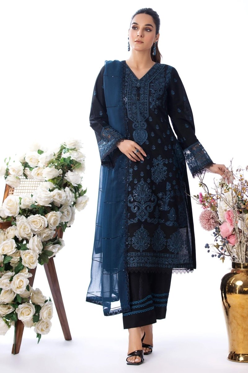 Parishey Embroidered 3 Piece Pakistani Suit PAR06-Designer dhaage
