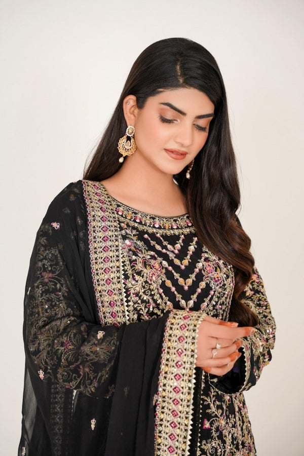 Sajni Embellished Chiffon Wedding Wear SAJ11 - Designer dhaage