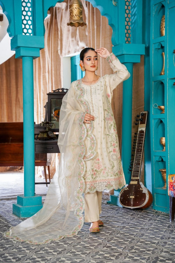 Sajni Embroidered Cotton Pakistani Suit SAJ06 - Designer dhaage