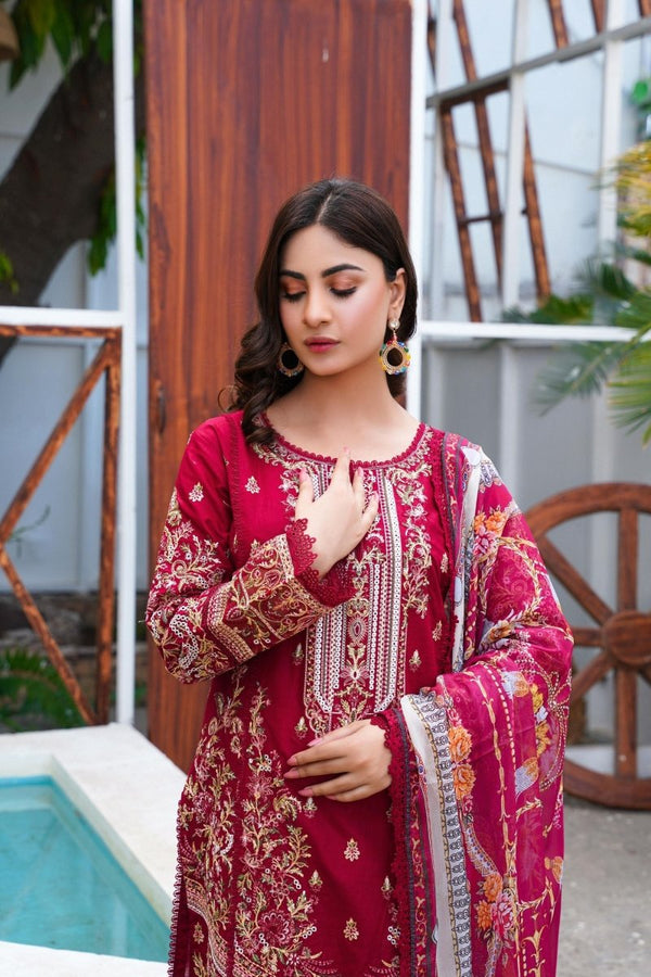 Sajni Embroidered Cotton Pakistani Suit SAJ09 - Designer dhaage