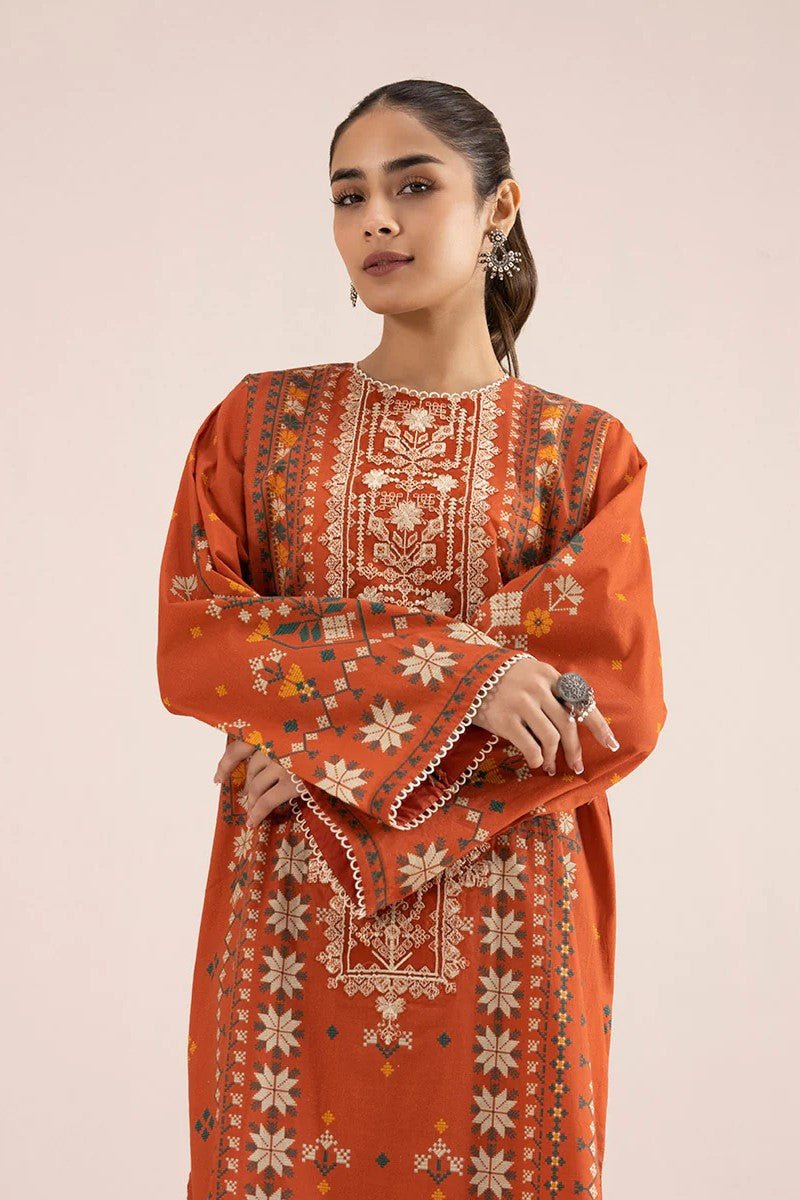 Sapphire Embroidered Cambric 2 Piece Suit SAP144 - Designer dhaage