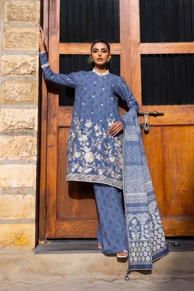 Sapphire Embroidered Khaddar 3 Piece Suit SAP184 - Designer dhaage