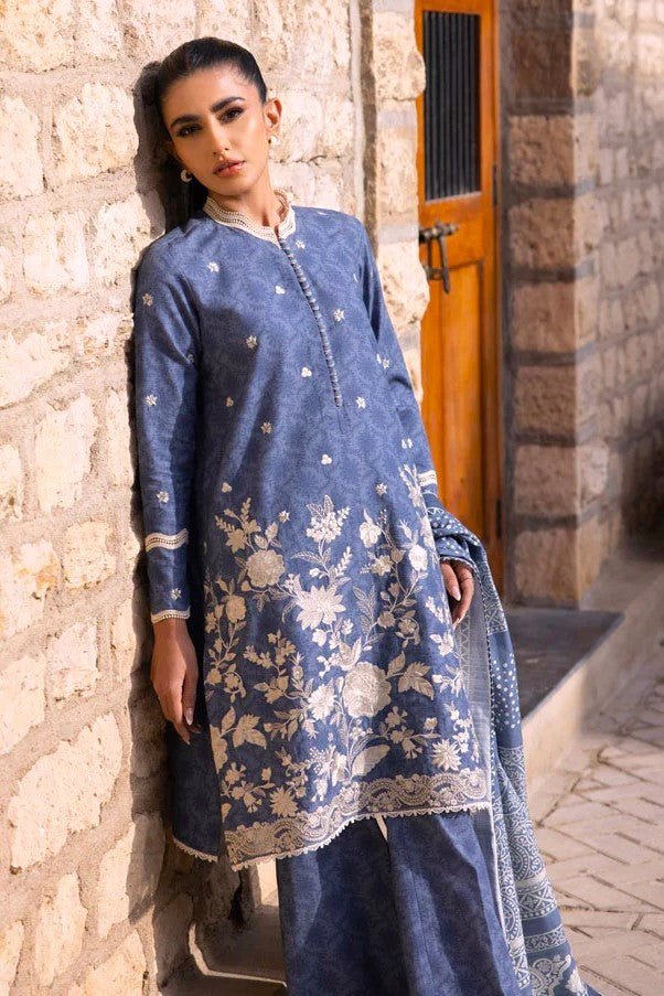 Sapphire Embroidered Khaddar 3 Piece Suit SAP184 - Designer dhaage