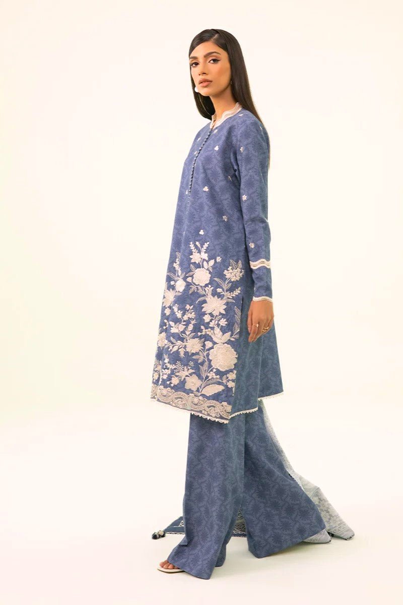 Sapphire Embroidered Khaddar 3 Piece Suit SAP184 - Designer dhaage