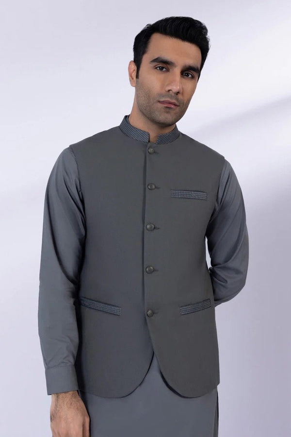 Sapphire Pakistani Mens Waistcoat SAM10 - Designer dhaage