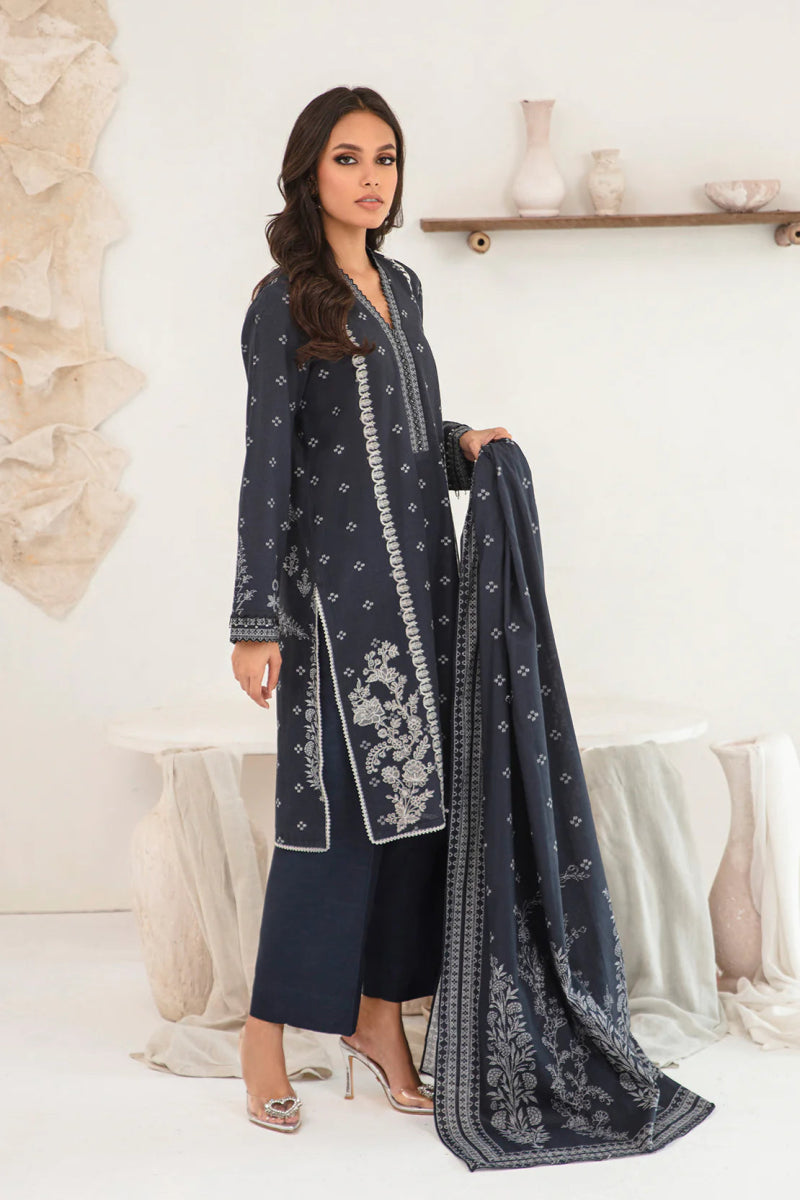 So Kamal Embroidered Khaddar 3 Piece Suit SKA69 - Designer dhaage