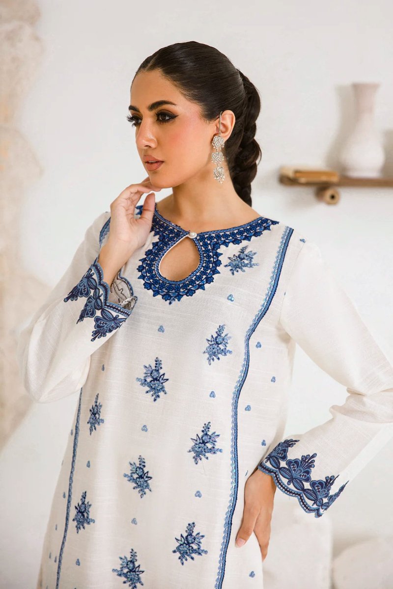 So Kamal Embroidered Khaddar Kurta SKA59 - Designer dhaage