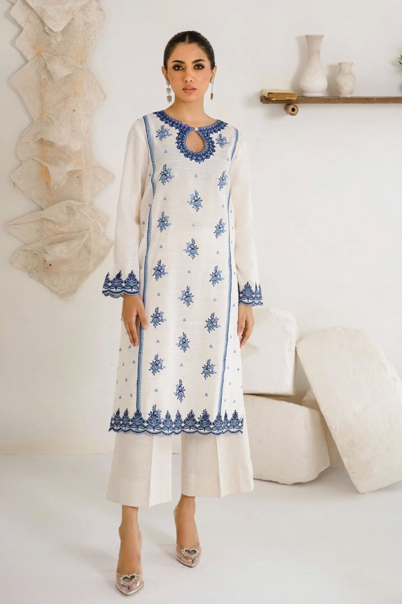 So Kamal Embroidered Khaddar Kurta SKA59 - Designer dhaage