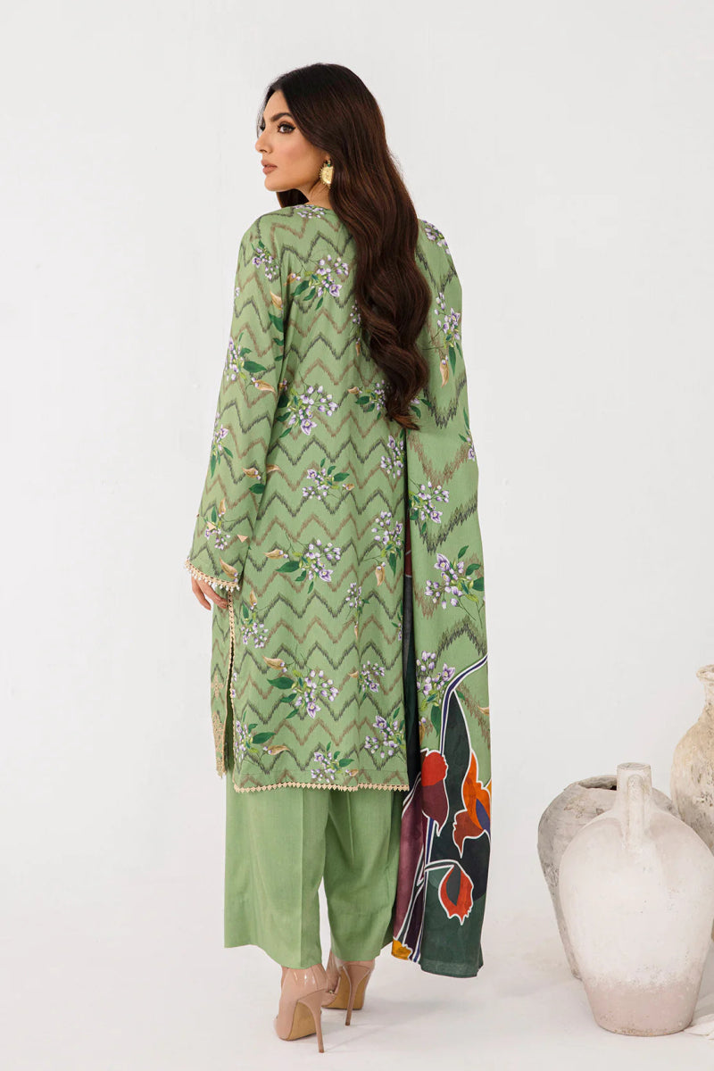 So Kamal Embroidered Linen 3 Piece Suit SKA65 - Designer dhaage