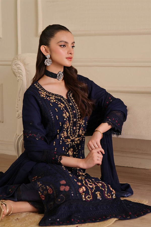 Wardah Uzair Embellished Chiffon Pakistani Wedding Wear WAR26 - Designer dhaage