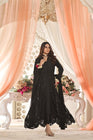 Wardah Uzair Pakistani Chiffon Gown Maxi Dress WAR33 - Designer dhaage