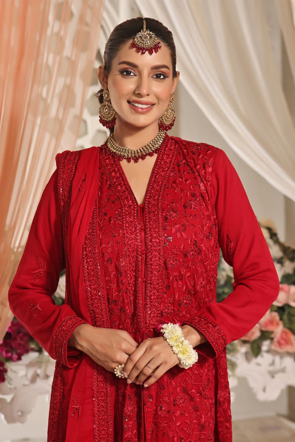 Wardah Uzair Pakistani Chiffon Gown Maxi Dress WAR34 - Designer dhaage