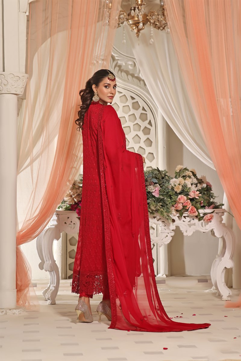 Wardah Uzair Pakistani Chiffon Gown Maxi Dress WAR34 - Designer dhaage