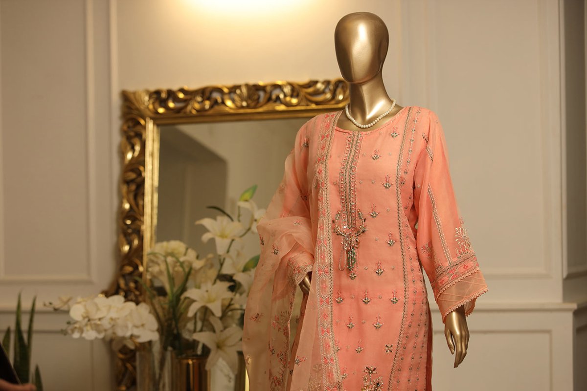 Bin Saeed Embroidered Organza Formal Suit BIN29-Designer dhaage