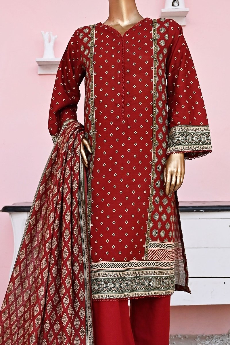 Bin Saeed Khaddar 3 Piece Suit BIN135 - Designer dhaage