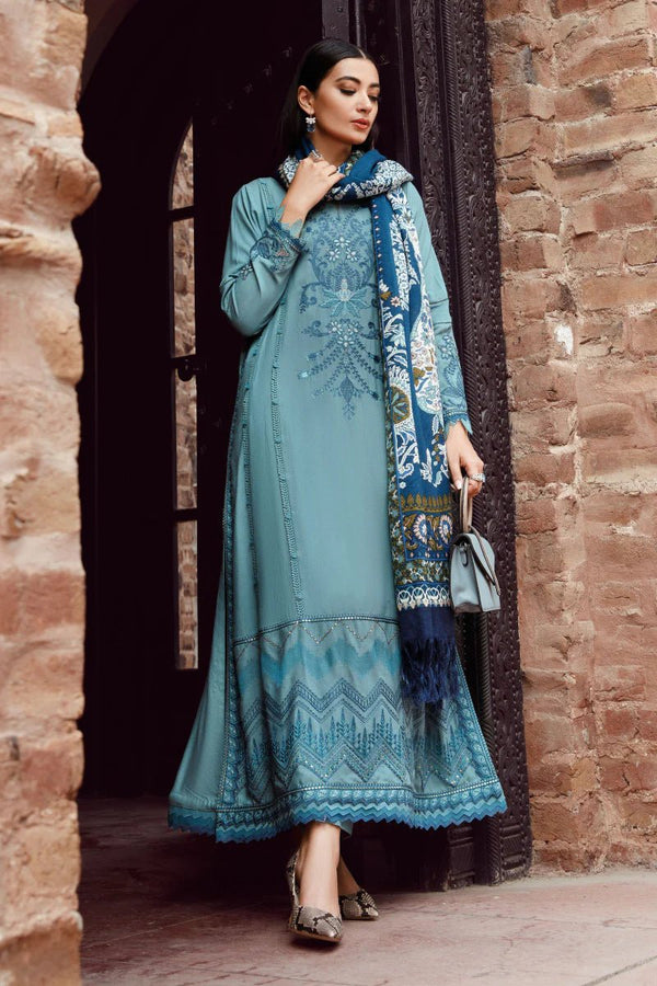 Maria B M Prints Linen Pakistani Winter Suit MAR125